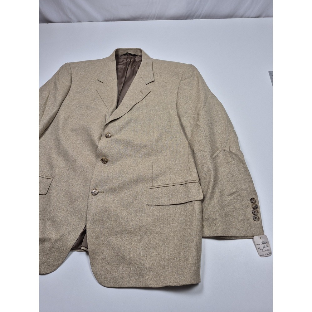 Majer Blazer Mens 48R Beige Silk Wool Sport Coat 3 Button NWT Portugal Jacket